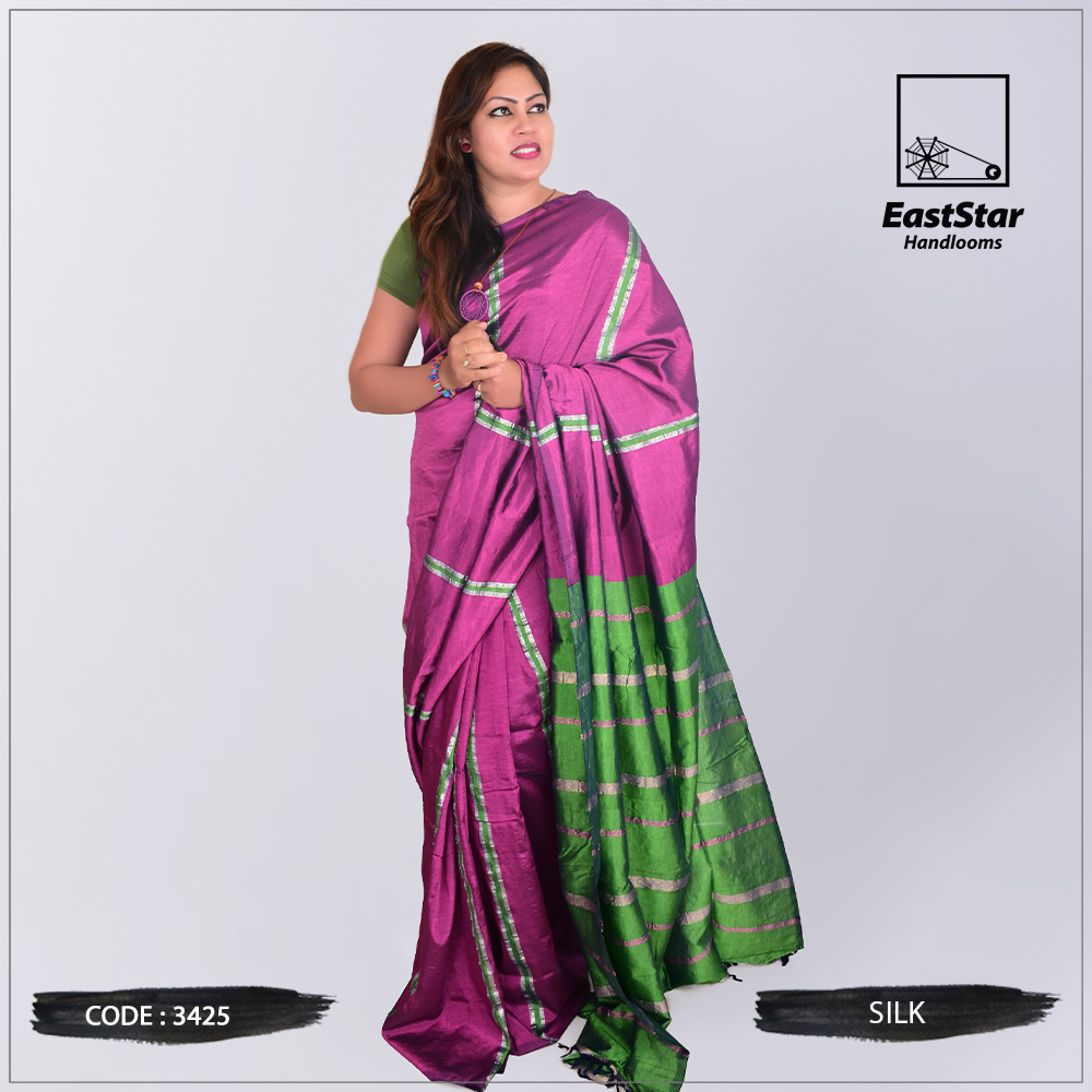 Code #3425 Handloom Silk Saree – East Star Handlooms