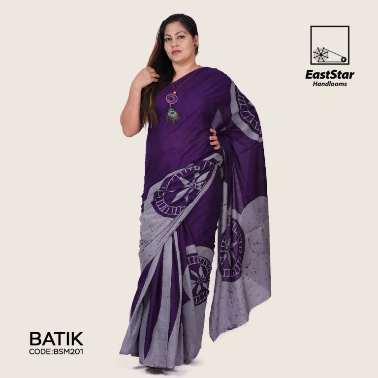 Sri Lankan Batik Saree BSM201 – East Star Handlooms